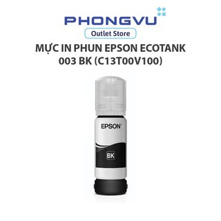 Mực in phun EPSON Ecotank 003 BK (C13T00V100) (Quà tặng) - Không bảo hành