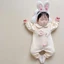 Quần Áo Trẻ Em Sơ Sinh Bộ Đồ Liền Thân Dài Tay Chất Cotton Bodysuit Hình Thỏ Cho Bé SLT116