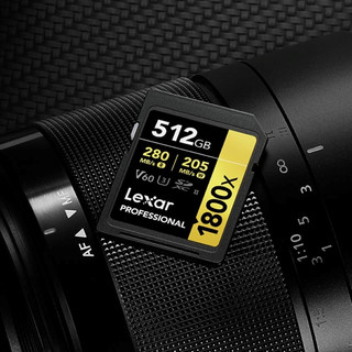 Thẻ nhớ 512GB SDXC Lexar 1800x Professional UHS-II, tốc độ 280MB/s cho máy ảnh, máy quay
