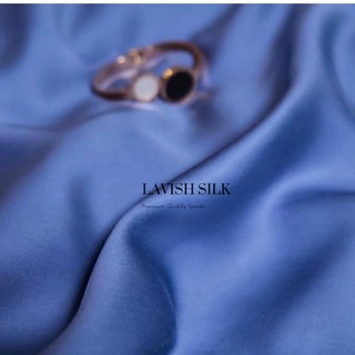 [Best Seller]Bộ Chăn Ga Gối  Lụa LS Lavish Silk Cao Cấp Mát Lạnh Hàng Loại 1-Xanh Biển Mix Bạc Kim