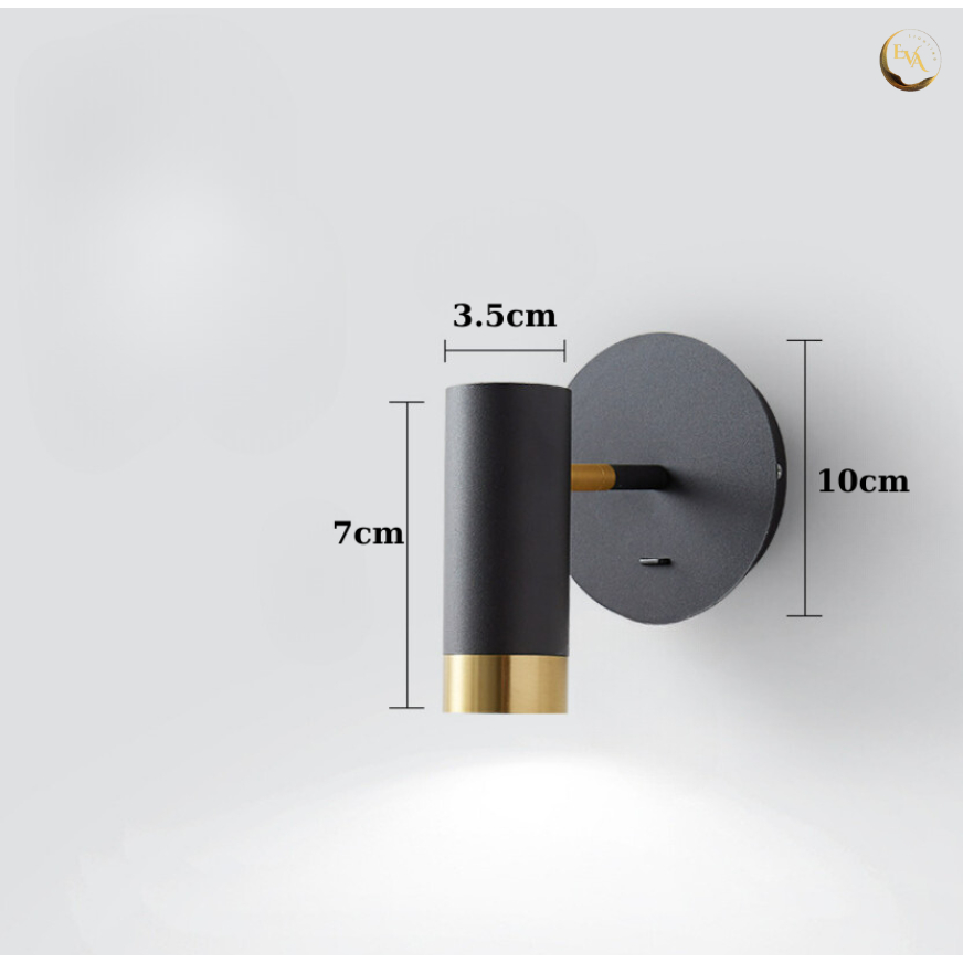 Đèn soi tranh 1 bóng công suất 3W EVA AP8110-1BK bảo hành 12 tháng