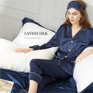 [Best Seller]Trọn Bộ Chăn Ga Gối Lụa Lavish Silk Cao Cấp Mát Lạnh Hàng Loại 1-Xanh Đen Mix Trắng