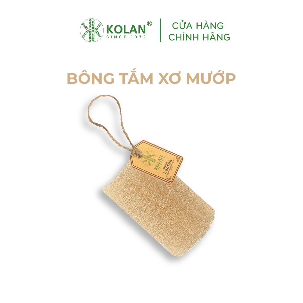 Bông Tắm KOLAN, Tạo Bọt Xơ Mướp Tự Nhiên, Tẩy Tế Bào Chết & Massage Cơ Thể Khi Tắm