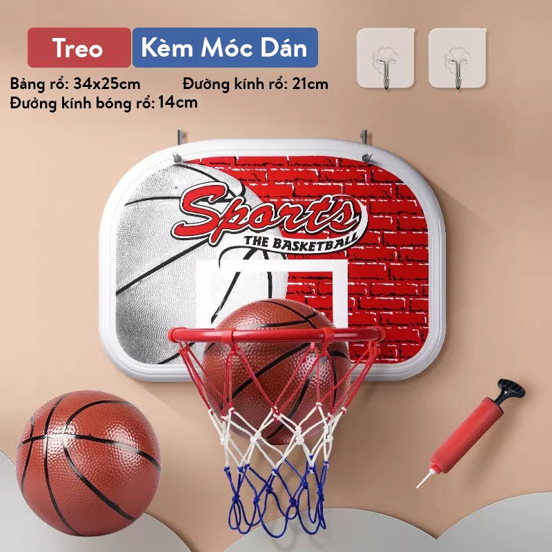 Bộ Trò Chơi Bóng Rổ Trụ Sắt Kèm Bóng Mini Trong Nhà Cho Bé Kèm Bơm ...