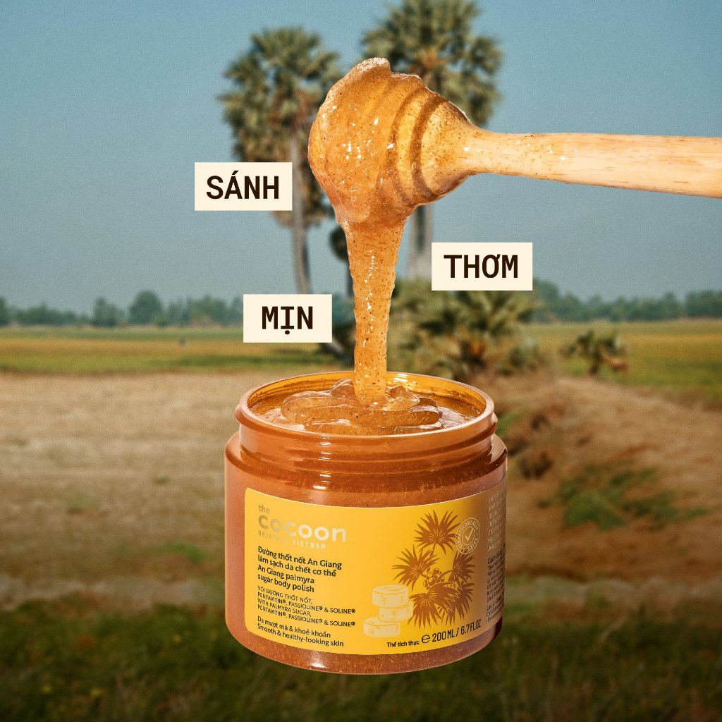 HÀNG TẶNG KHÔNG BÁN - Tẩy da chết cơ thể đường Thốt Nốt An Giang Cocoon 200ml