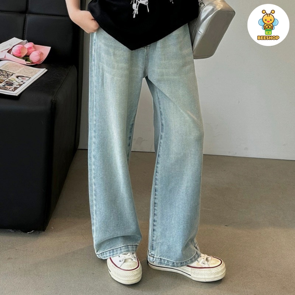 Quần jeans suông size đại cho bé gái BEESHOP KM0001