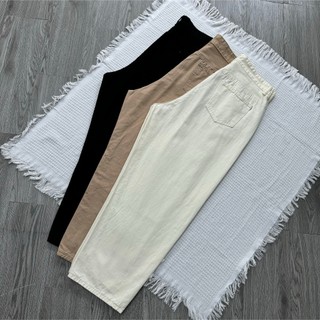 Quần baggy Nhỏ Clothing bigsize nữ lưng cao chất kaki mềm ít nhăn form basic trẻ trung thời trang nhiều phong cách Q513
