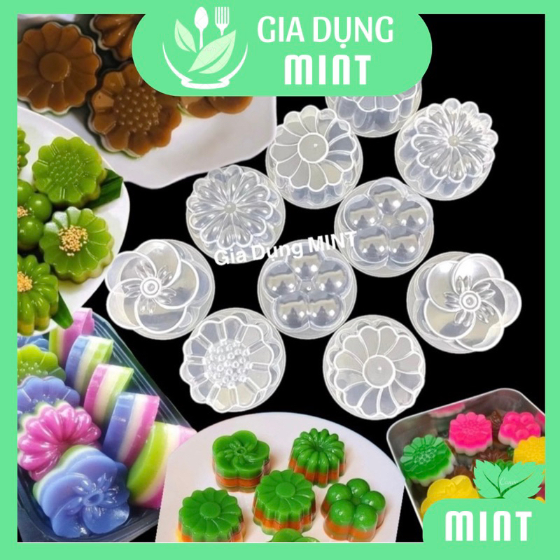 Combo 30-20-10-5 Khuôn Rau Câu Hình Bông Hoa Có Nắp Đậy | Shopee Việt Nam