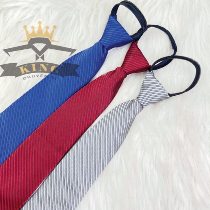 Cà vạt nam thắt sẵn KING bản nhỏ 5-6cm bản lớn 8cm, cavat họa tiết công ...