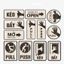 Bảng gỗ treo cửa kéo đẩy, bảng decor pull push biển gỗ trang trí cửa hàng, khách sản, quán cà phê, in theo yêu cầu