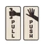 Bảng gỗ treo cửa kéo đẩy, bảng decor pull push biển gỗ trang trí cửa hàng, khách sản, quán cà phê, in theo yêu cầu