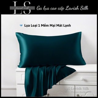 Vỏ gối áo gối  Lụa LS Lavish Silk êm ái mềm mại cao cấp Màu Ngẫu Nhiên - Chat Chọn Màu