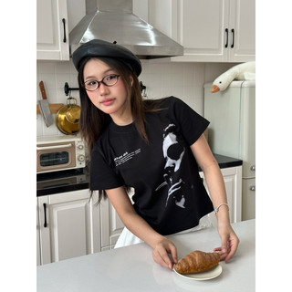 Áo Thun Nữ Baby Tee "Smoking Man" - Kraken Drk 250gsm cotton 2 chiều