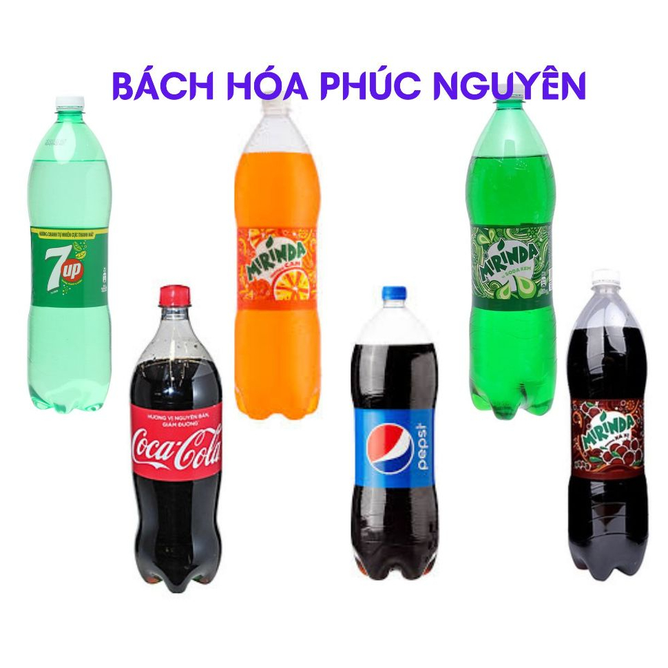 Nước Ngọt Chai 1.5L Coca, 7up, Pepsi, Mirinda Cam, Xá Xị, Sod…