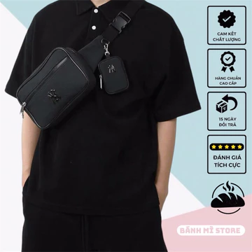 Túi Đeo Chéo Túi Bao Tử MLB Basic Waist Bag NY Chất Da Si Cao Cấp Full Tag Code Size 24x15 Cm Bánh Mì Store
