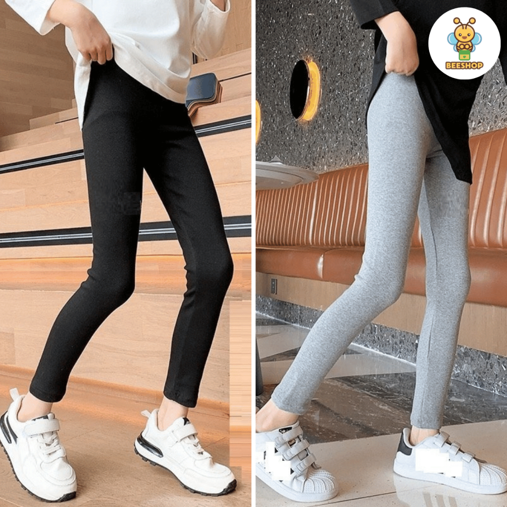 Quần Legging trơn cho bé gái size đại thời trang trẻ em BEESHOP D25084