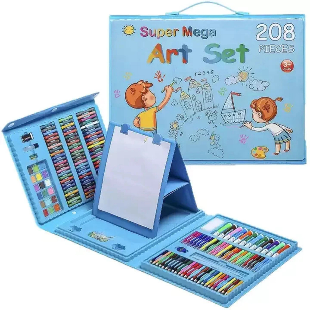 Bút Màu Cho Bé 208CT - Quà Sinh Nhật Bé Hoạ Cụ Vẽ Tranh Có Bút Chì, Màu Nước Dạng