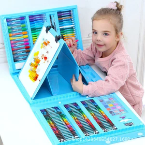 Bút Màu Cho Bé 208CT - Quà Sinh Nhật Bé Hoạ Cụ Vẽ Tranh Có Bút Chì, Màu Nước Dạng