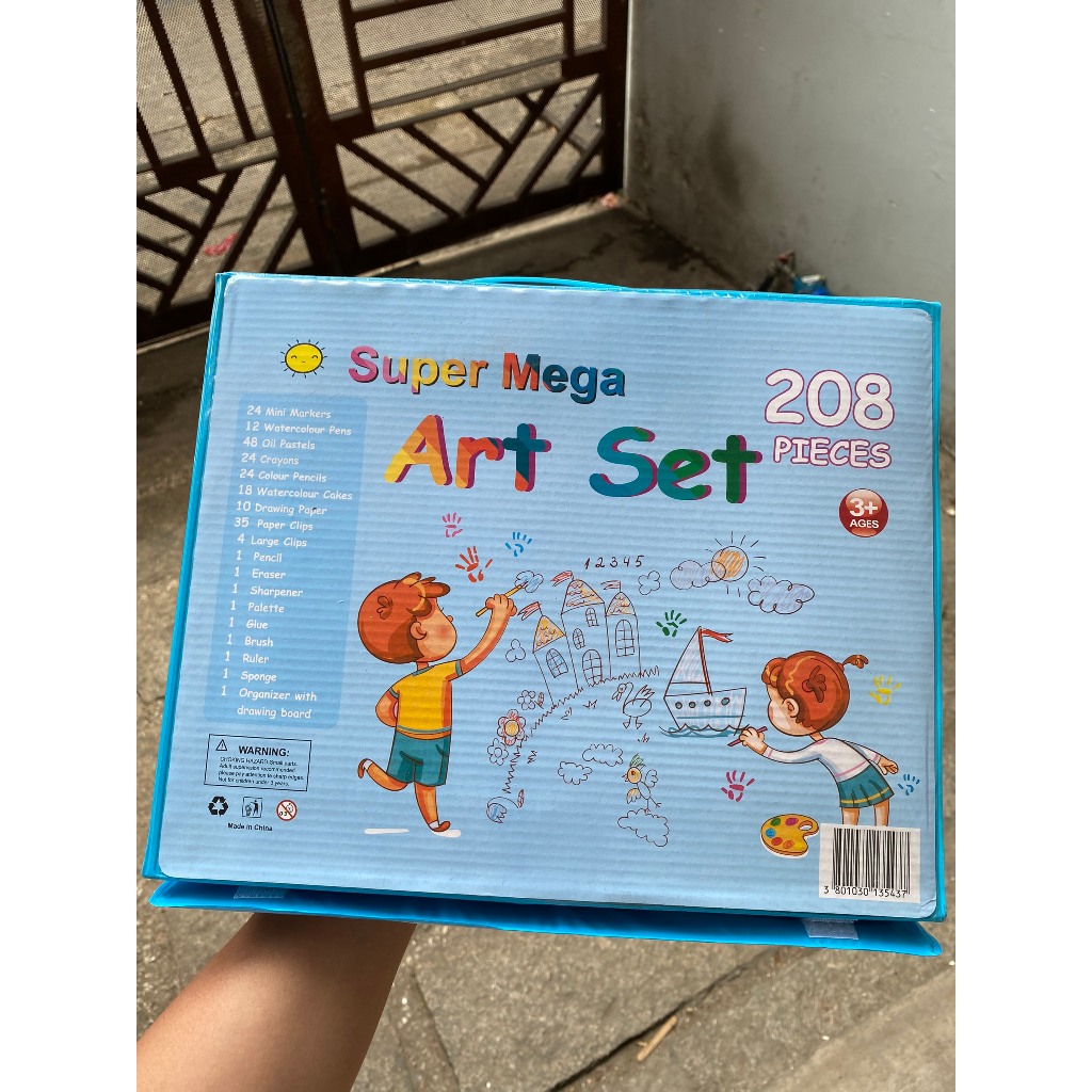 Bút Màu Cho Bé 208CT - Quà Sinh Nhật Bé Hoạ Cụ Vẽ Tranh Có Bút Chì, Màu Nước Dạng