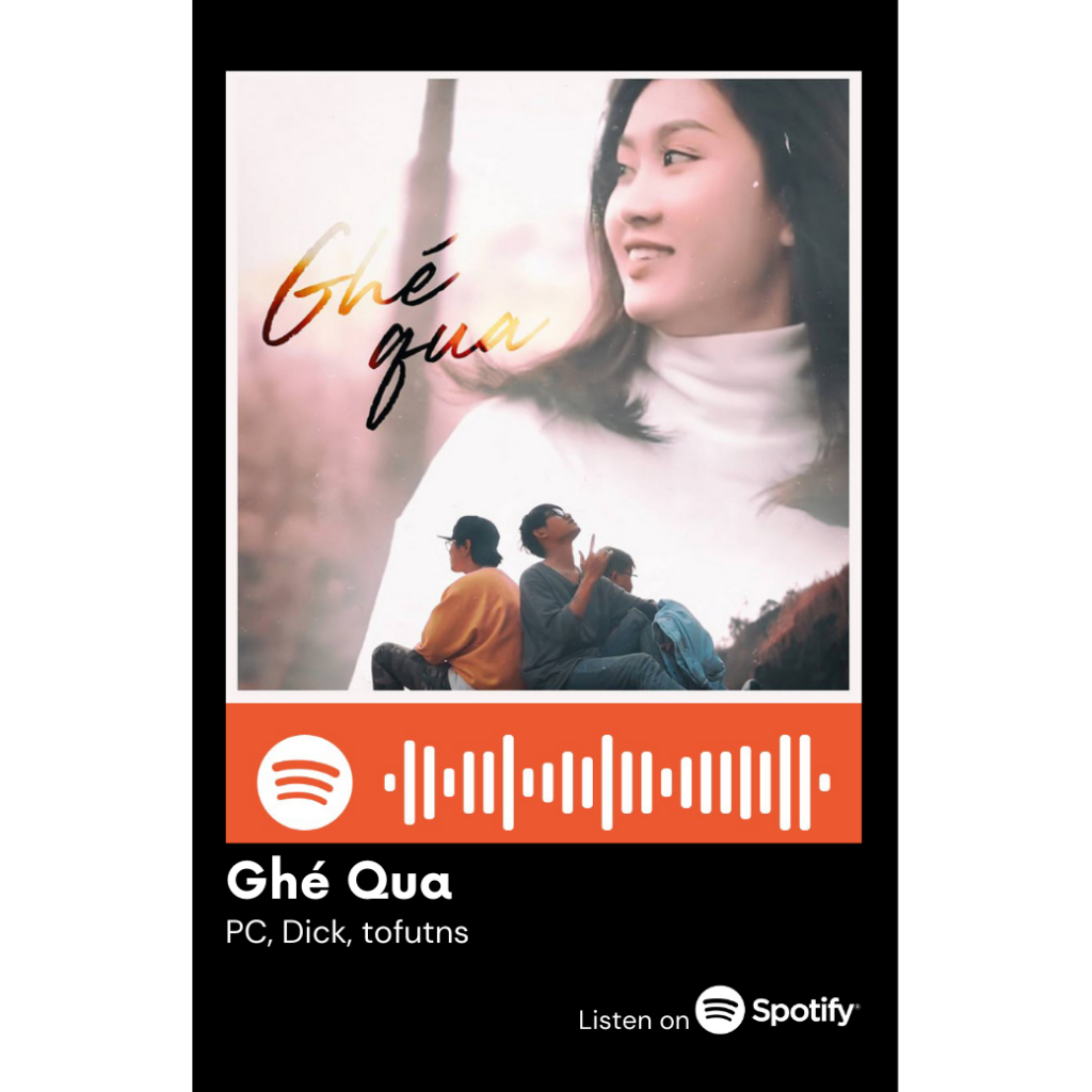 [Vui lòng đặt từ 2c]Thẻ Spotify Tây Nguyên Sound/Taynguyensound, Tùng TeA, Dick, PC , Tofu,..(có thể quét được mã)