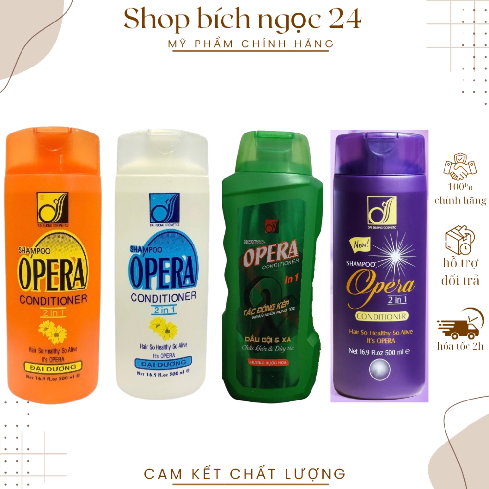 Dầu gội đầu Opera 2 trong 1 giảm gàu và rụng tóc làm sạch tóc và da dầu 500ml