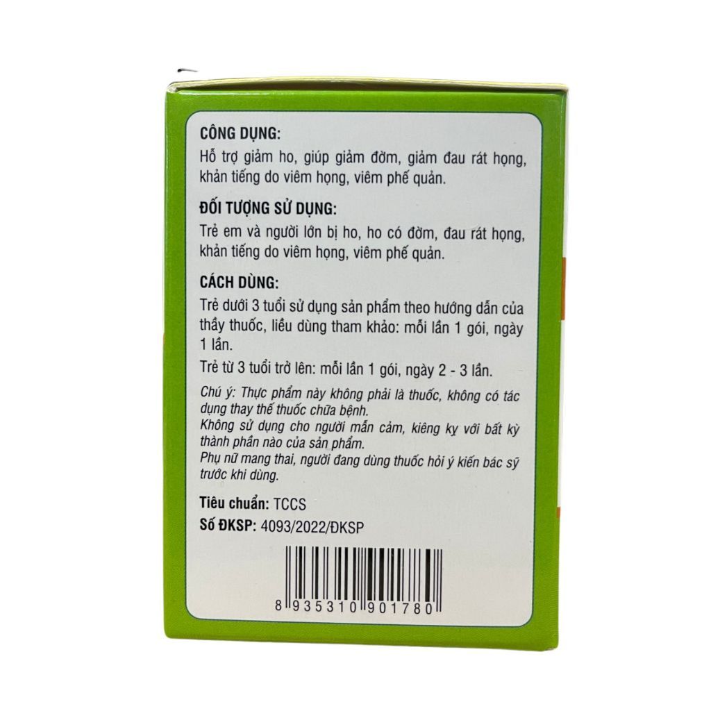 Ảnh Combo 3 hộp siro Lapota dạng gói hỗ trợ bổ phế, thanh đờm, giảm đau họng, tăng cường hệ miễn dịch 3