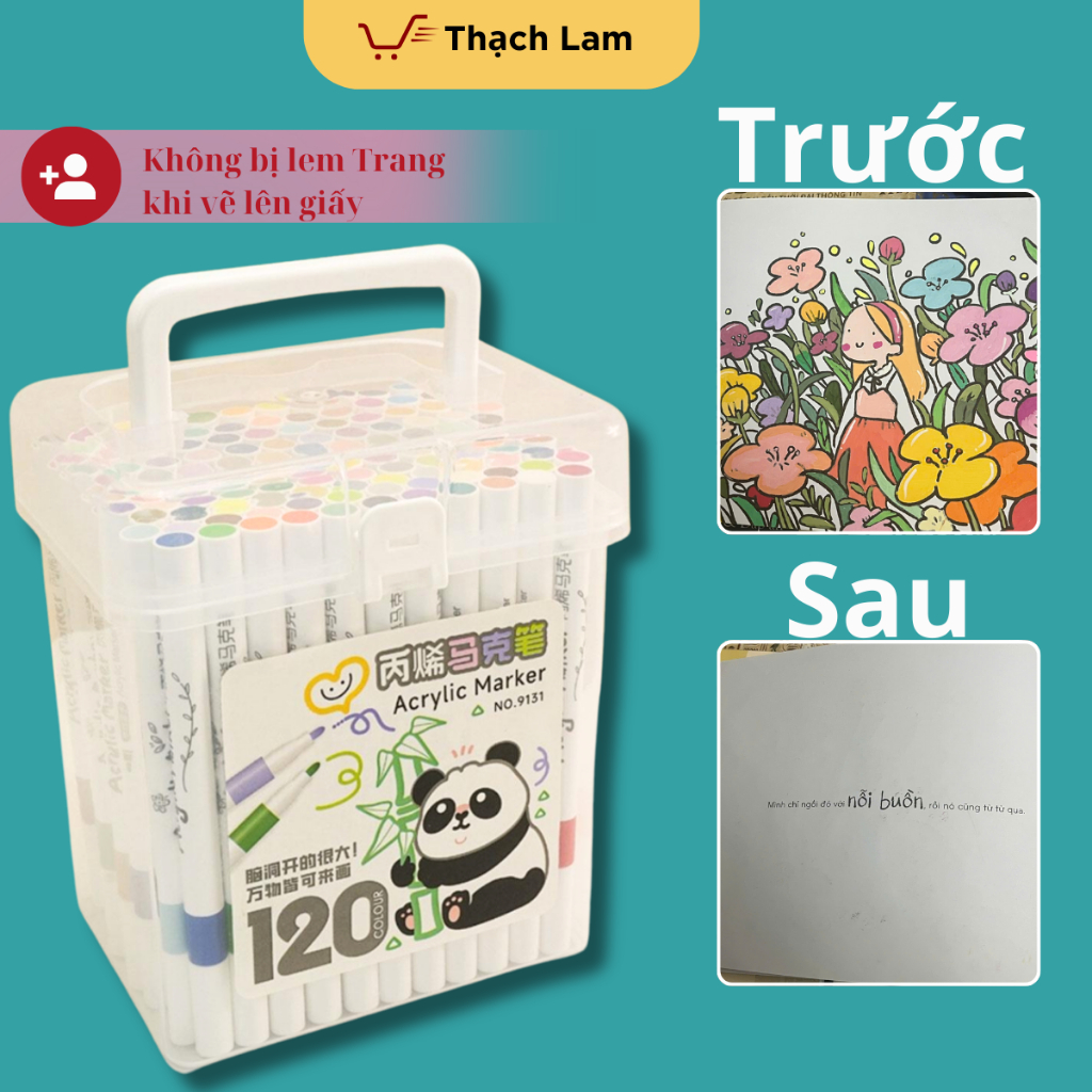 [Tết Cào là có quà]Giao Hỏa Tốc – Bút Acrylic Marker No.9131 60/80/100/120 Màu Vẽ Đa Chất Liệu