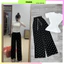 Set bộ áo thun croptop mix quần xuông chan neo