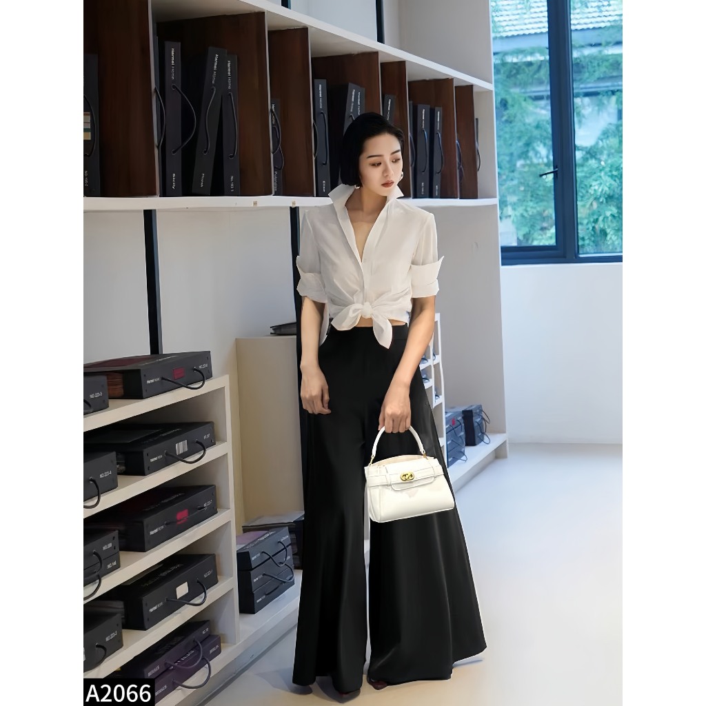Quần váy culottes cạp cao hack dáng A2066