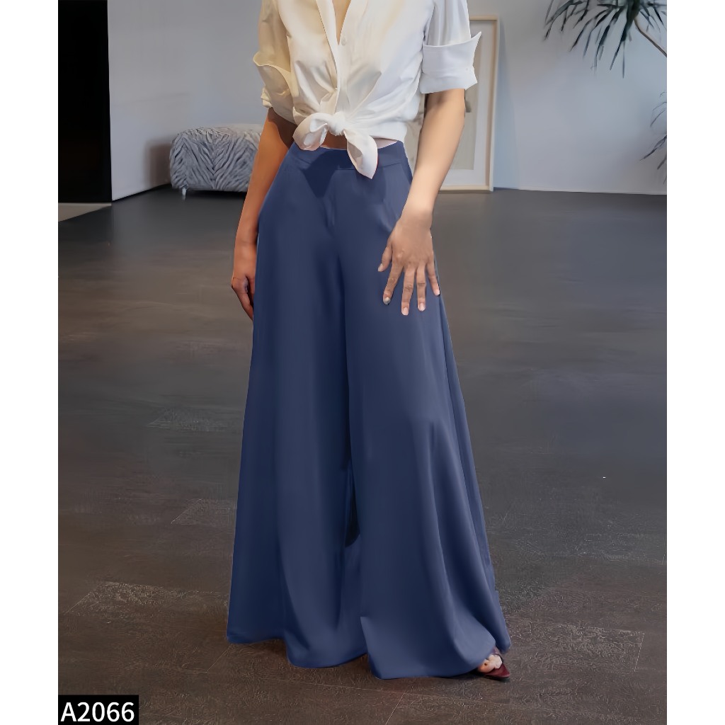 Quần váy culottes cạp cao hack dáng A2066
