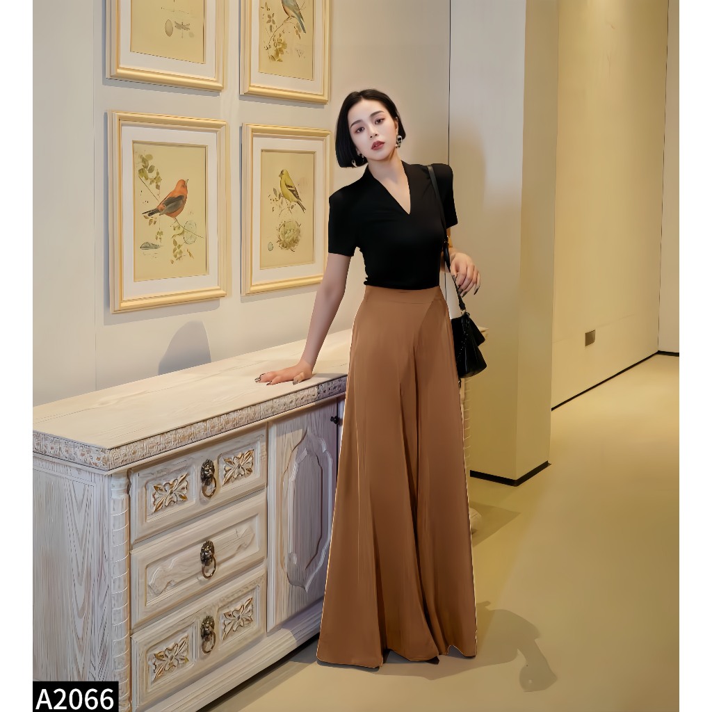 Quần váy culottes cạp cao hack dáng A2066