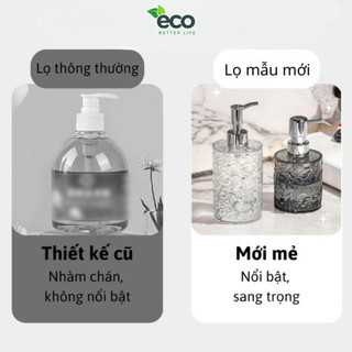 Chai Chiết Dầu Gội Sữa Tắm Nhỏ Gọn Vân Kim Cương Sang Trọng, Chai Chiết Trong Suốt Nhà Tắm Tiện Lợi
