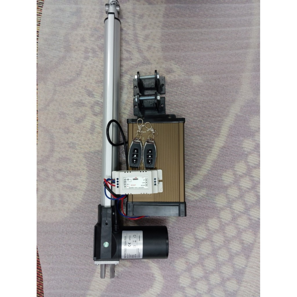 Bộ 1 tay xilanh điện 24V-3000N hành trình 40cm dùng cho cửa sổ giếng trời tự động