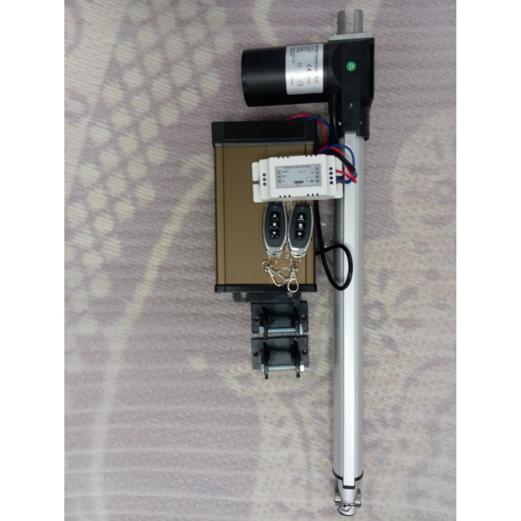 Bộ 1 tay xilanh điện 24V-3000N hành trình 40cm dùng cho cửa sổ giếng trời tự động
