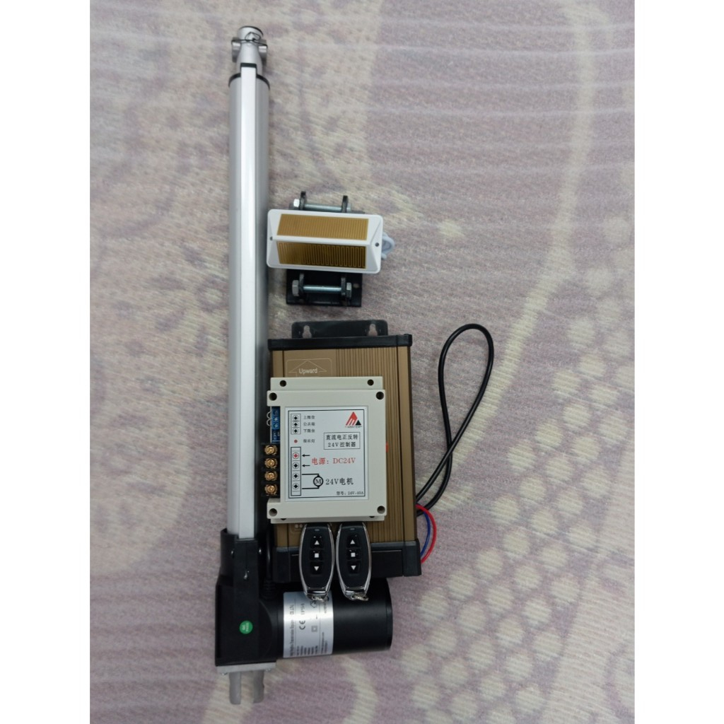 Bộ 1 tay xilanh điện 24V-3000N hành trình 40cm dùng cho cửa sổ giếng trời tự động