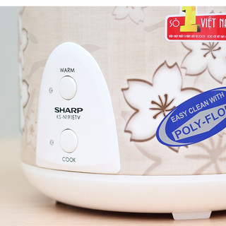 Nồi cơm điện Sharp 1.8 lít KS-N191ETV-Chính Hãng 100%-SX Thailan,Lòng nồi chống dính,nấu 3D