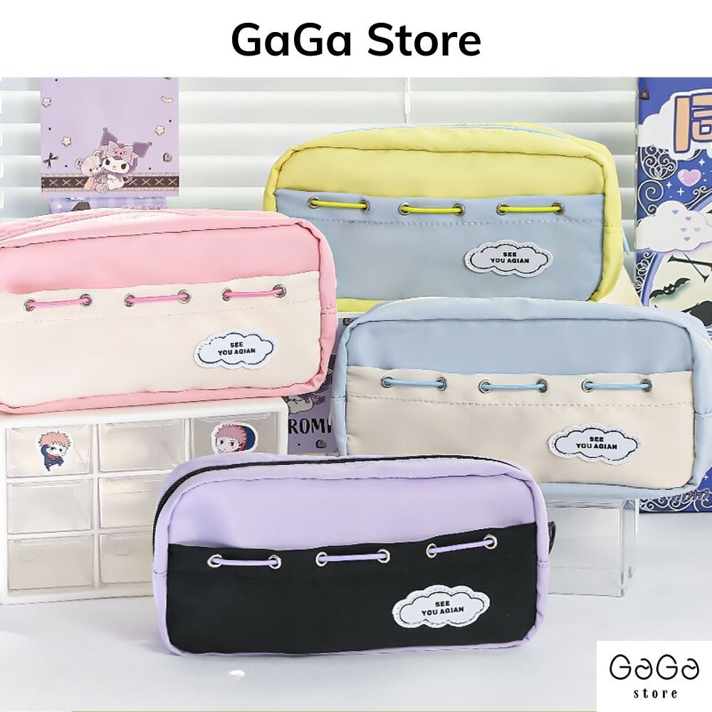 Túi đựng bút phối màu siêu nhiều ngăn màu sắc pastel xinh xắn , chống được nước , phân ngăn tiện lợi PKV036 gagastore