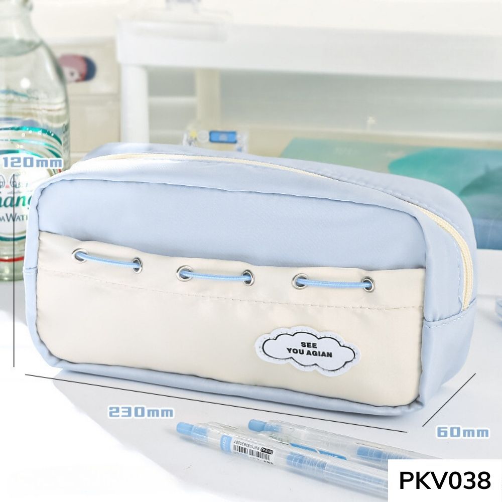 Túi đựng bút phối màu siêu nhiều ngăn màu sắc pastel xinh xắn , chống được nước , phân ngăn tiện lợi PKV036 gagastore