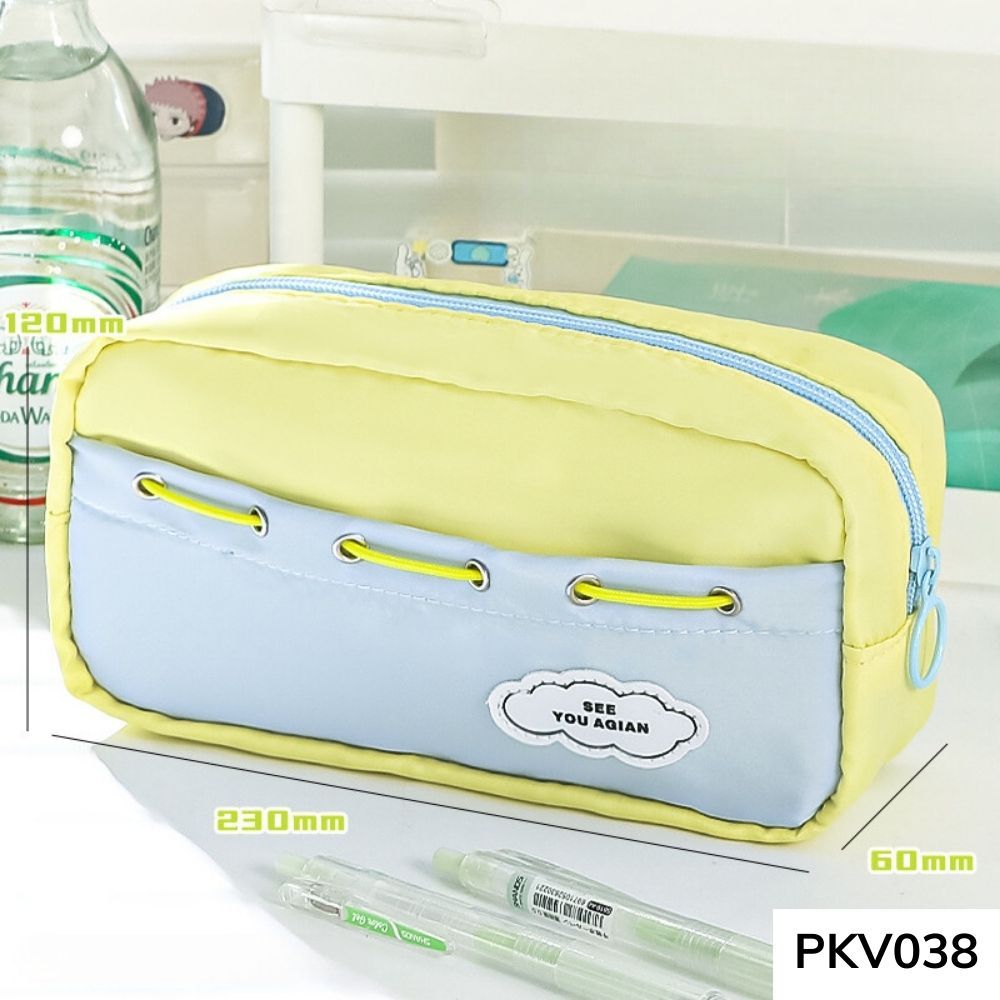 Túi đựng bút phối màu siêu nhiều ngăn màu sắc pastel xinh xắn , chống được nước , phân ngăn tiện lợi PKV036 gagastore