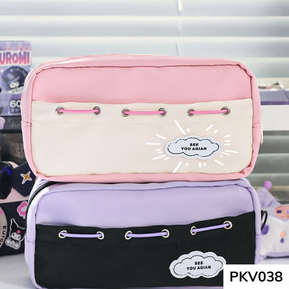Túi đựng bút phối màu siêu nhiều ngăn màu sắc pastel xinh xắn , chống được nước , phân ngăn tiện lợi PKV036 gagastore