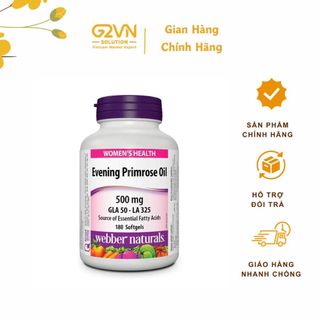 [HÀNG CÔNG TY] Viên uống dầu hoa anh thảo Evening Primrose Oil GLA WEBBER NATURALS Hộp 180 viên