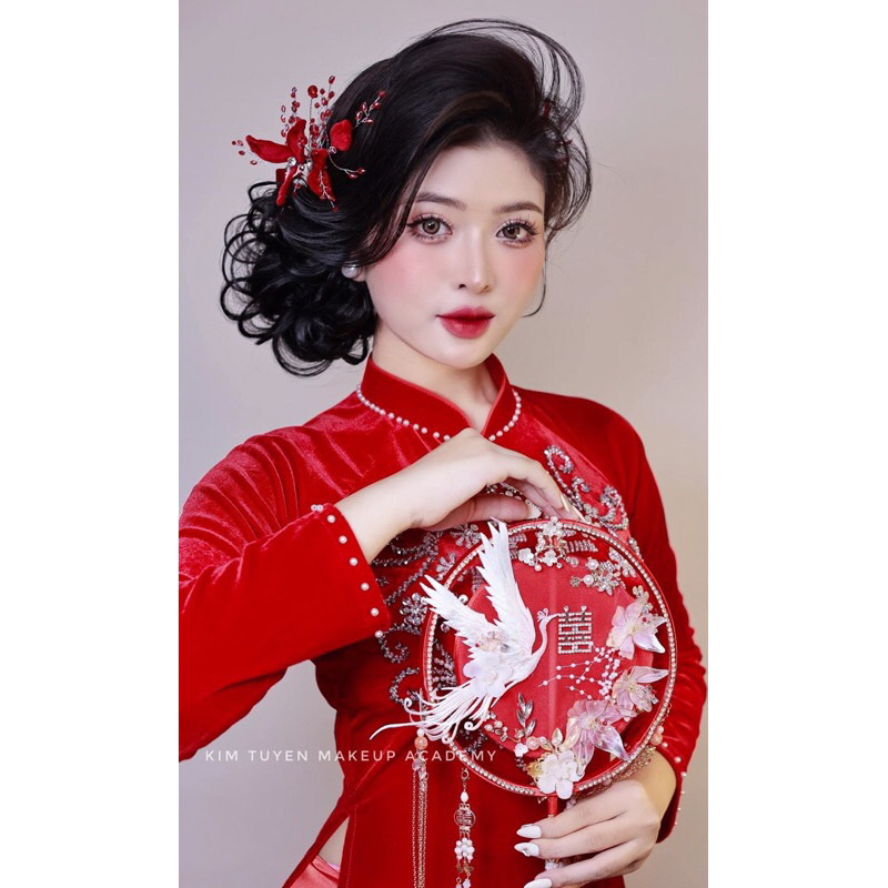 🪭🪭🪭CÀI TÓC CÔ DÂU MÀU ĐỎ (1 chiếc )-TT116|PHUKIENCUOIYENLINH