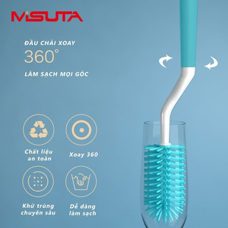 Bộ Combo 3 Chi Tiết Vệ Sinh, Cọ, Rửa Bình Sữa Hay Các Đồ Dùng Khác Phù Hợp. Chất Liệu Silicon An toàn Khi Sử Dụng