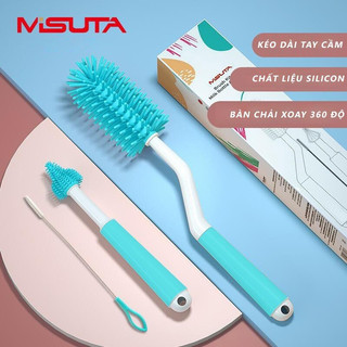 Bộ Combo 3 Chi Tiết Vệ Sinh, Cọ, Rửa Bình Sữa Hay Các Đồ Dùng Khác Phù Hợp. Chất Liệu Silicon An toàn Khi Sử Dụng