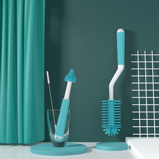 Bộ Combo 3 Chi Tiết Vệ Sinh, Cọ, Rửa Bình Sữa Hay Các Đồ Dùng Khác Phù Hợp. Chất Liệu Silicon An toàn Khi Sử Dụng
