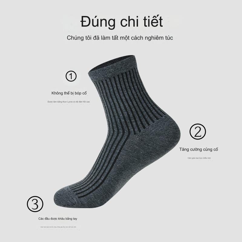 Tất vớ nam, chất liệu cotton dày, thấm hút mồ hôi, vải Hàn Quốc co giãn bốn chiều, chống hôi chân