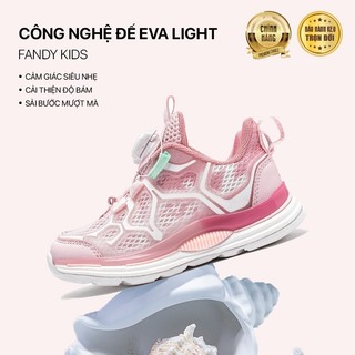 Giày thể thao bé gái HOBIBEAR GU8199, giày chạy thể thao thời trang đế Eva khóa xoay