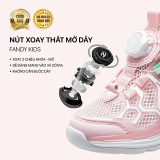 Giày thể thao bé gái HOBIBEAR GU8199, giày chạy thể thao thời trang đế Eva khóa xoay