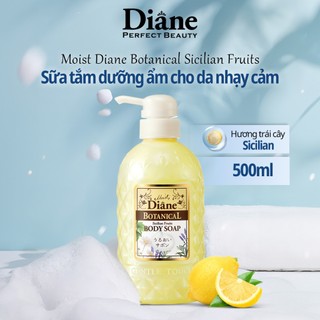 Sữa Tắm Dưỡng Ẩm Cho Da Nhạy Cảm, Da Khô Moist Diane Botanical Sicilian Fruits, Hương Trái Cây 500ml