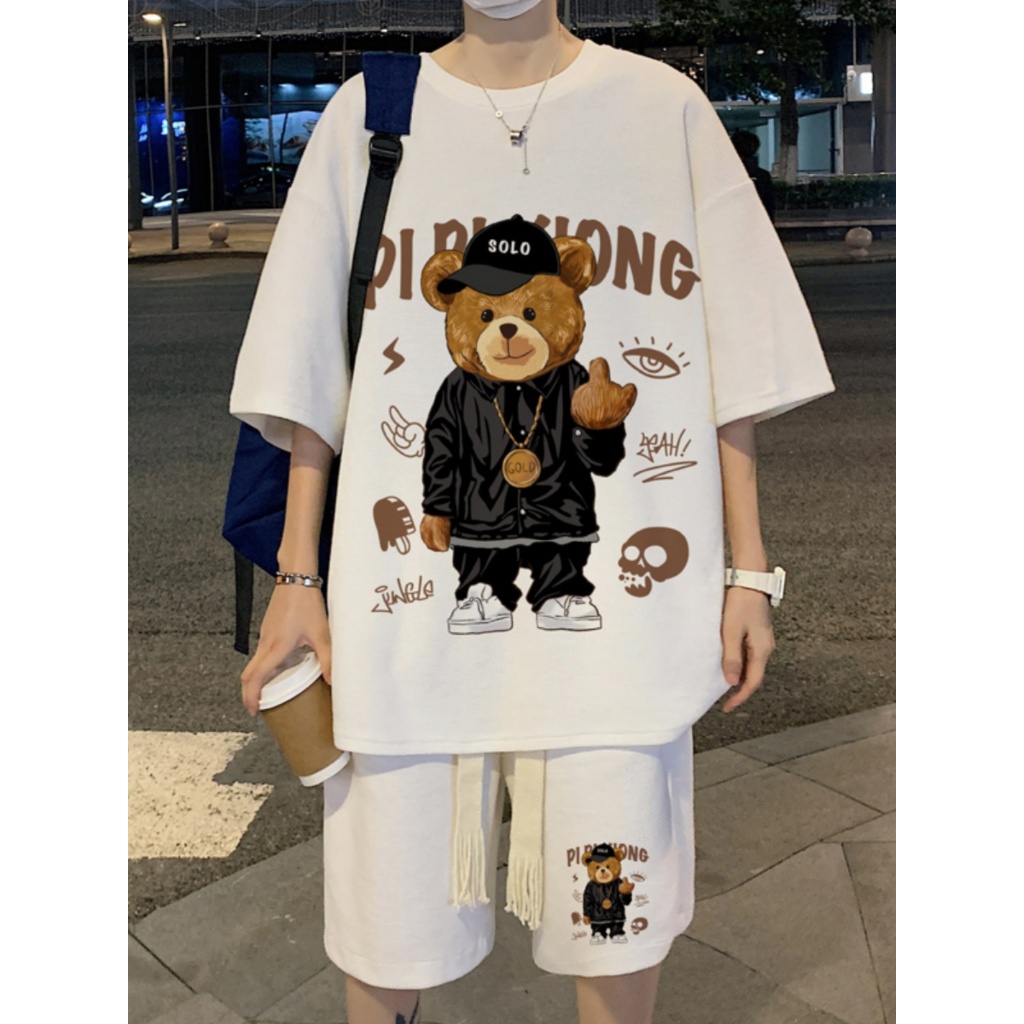 Set đồ bộ HappyFamily họa tiết gấu SOLO chất cotton 100 cao cấp